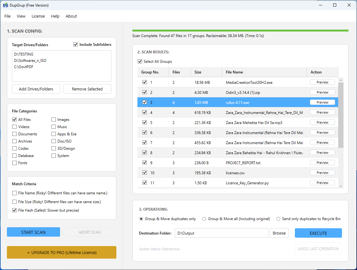 DupGrup screenshot 1